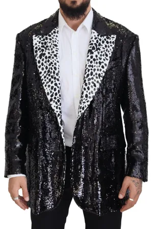 Dolce & Gabbana Nylon blazer met pailletten en koepatroon
