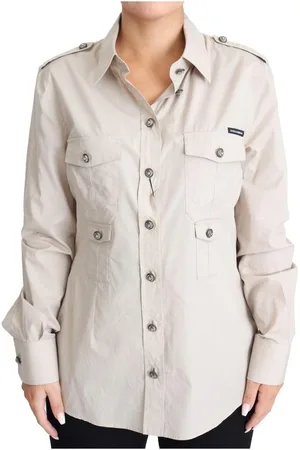 Dolce & Gabbana Katoenen Safarishirt Met Zakken Aan De Voorkant