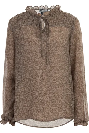 Dreimaster Blouse Dames wol wit