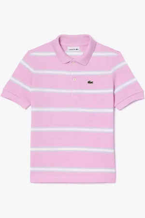 Lacoste Jongens Juniors Gestreept Piqué Poloshirt in