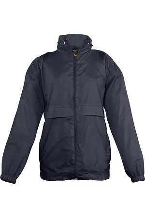 Sols Kinderen Unisex Surf Windbreaker Jacket (waterbestendig en winddicht) (Marine)