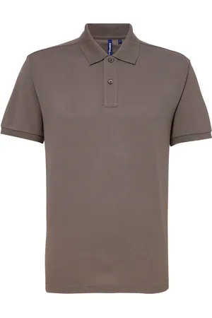 Asquith Heren Poloshirt met korte mouwen Prestatiemengsel (Leisteen)
