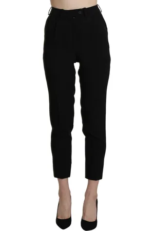 Bencivenga Skinny cropped geklede broek met hoge taille