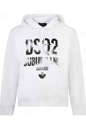 Dsquared2 Faded Suburbans-logo witte hoodie