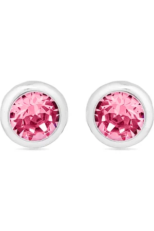 Luxenter Essentiële oorbellen in 925 sterling zilver en zirkonia met gerhodineerde afwerking