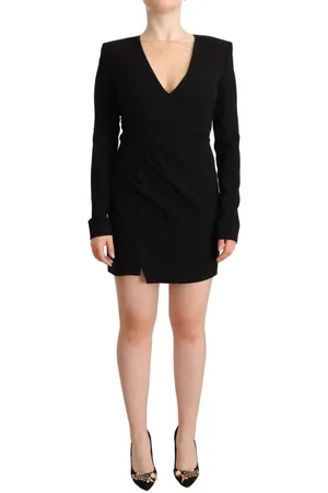 Dsquared2 Prachtige Mini-schedejurk Met Lange Mouwen En Diepe V-hals