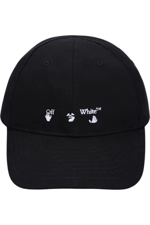 OFF-WHITE Gebroken witte hands-off logo baseballpet zwarte hoed