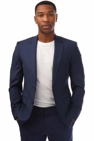 HUGO BOSS Herenblazer L-Heston-241 in marineblauw