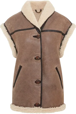 Infinity Dames Aviator Shearling Leren Gilet - Chevak