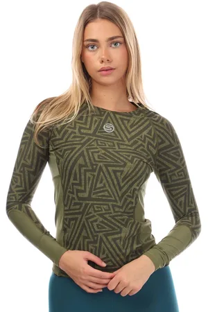 Skins Dames-Top met lange mouwen Series-3 in Khaki