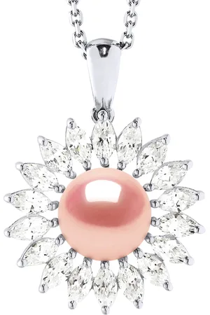 Diadema SUN zoetwater parel sieraden 8-9mm Rose 925