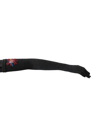 Dolce & Gabbana Geborduurde handschoenen van scheerwol
