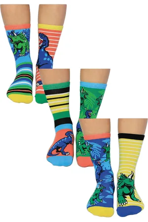 United Oddsocks UNITED ODD SOCKS - Jongens 6 Paar Dino Eieren Katoenen Sokken in Cadeaudoos - Dino -eieren
