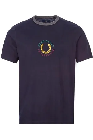 Fred Perry M8533 608 sportkleding logo marineblauw T-shirt