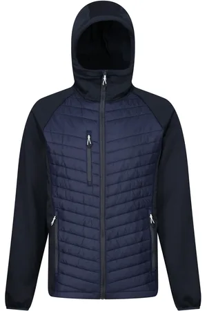 Regatta Heren Navigate Quilted Hybride Jas (Marine/Laat Grijs)