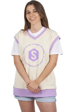 SUPERB BeHappy SPRBVE-2201 vrouwen mouwloos sweatshirt met ronde hals