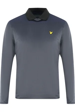 Lyle & Scott Golf Venteech Long Sleeve Dark Grey Polo Shirt