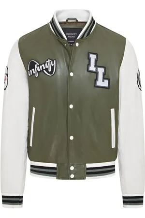 Infinity Heren honkbal leren Letterman bomberjack - Ashwood