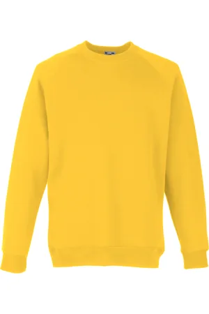 Fruit Of The Loom Kinderen Unisex Raglan mouwen Sweatshirt (Zonnebloem)