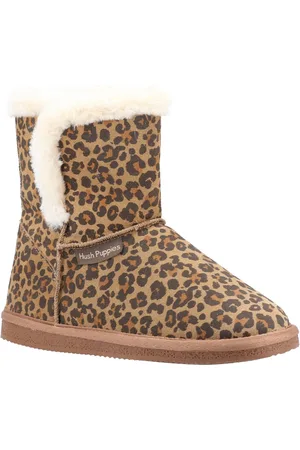 Hush Puppies Dames/dames Ashleigh luipaardprint suède pantoffellaarsjes