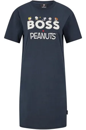 HUGO BOSS Damesjurk C_Enchy2 in Donkerblauw