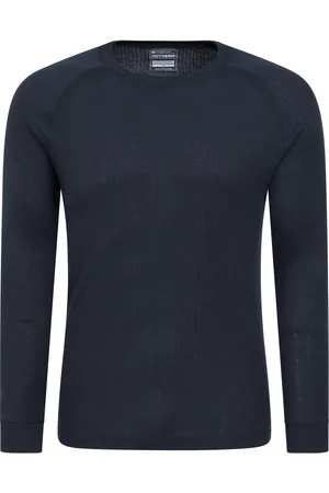 Mountain Warehouse Heren Talus Ronde Hals Thermo Top met Lange Mouwen (Marine)