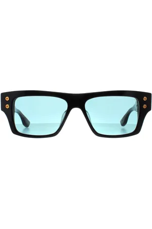 DITA EYEWEAR Rechthoek Unisex Geel Goud Donker Turkoois Grootmeester Zeven