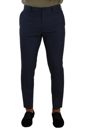 Dolce & Gabbana Donkere Wollen Skinny Geklede Broek