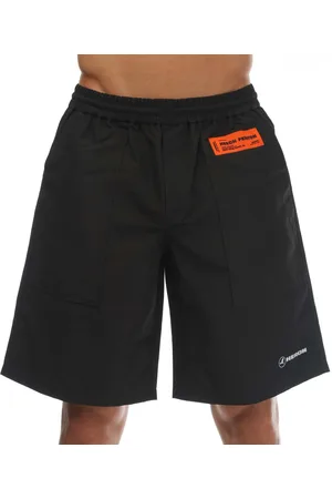 Heron Preston Herenshort EX-Ray Nylon Track Shorts in Zwart-Wit