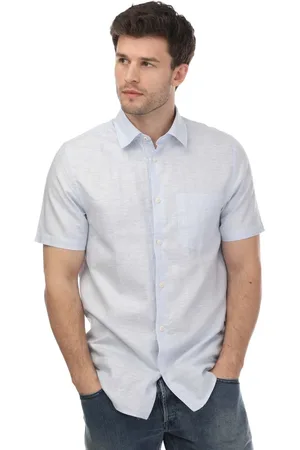 Ted Baker Heren Kingfrd Korte Mouw Linnen Overhemd in
