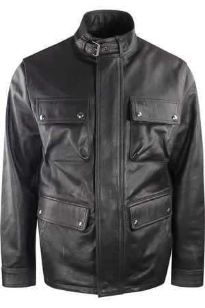 Belstaff Donkerbruin Grant leren jack