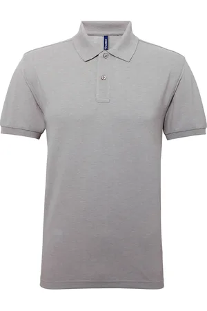 Asquith Heren Poloshirt met korte mouwen Prestatiemengsel (Heide )