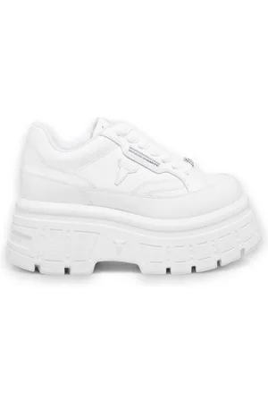Windsor Witte Chunky Leren Sneakers - Swerve