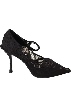 Dolce & Gabbana Lace Kristallen Hakken Mary Jane Pumps