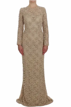 Dolce & Gabbana Maxi-jurk Met Gebloemde Kanten Schede