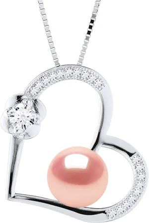 Diadema LIEFDE ketting zoetwaterparels 8-9mm Rose 925