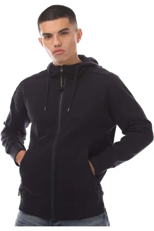 C.P. Company Heren- Diagonal Raised Fleece Goggle Hoodie met rits in