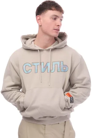 MARCELO BURLON Heren County Peace Comfort Crewneck Sweatshirt in Beige