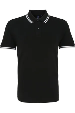 Asquith Heren Klassiek Fit getipt Poloshirt ( /Wit)