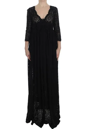 Dolce & Gabbana Maxi-jurk Met Bloemen3/4 Mouwen