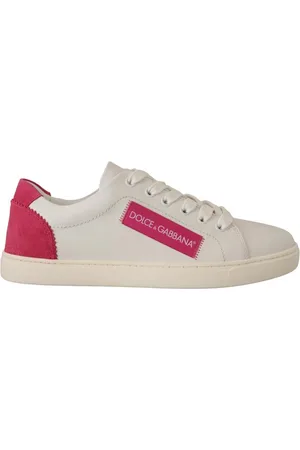 Dolce & Gabbana Prachtige Leren Lage Sneakers Met Klassieke Vetersluiting
