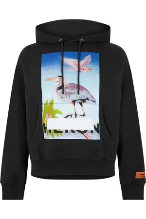 Heron Preston Censored Heron Logo Black Hoodie