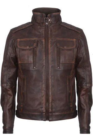 Infinity Leren Biker Distressed motorjas