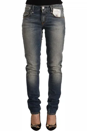 ACHT Gewassen Skinny Denim Jeans Met Middelhoge Taille