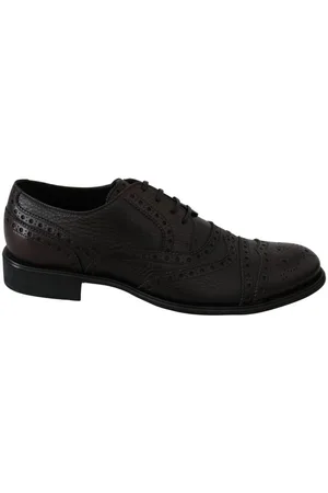 Dolce & Gabbana Prachtige Bruine Leren Brogue Derbyschoenen
