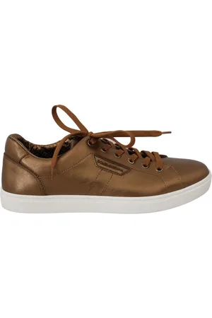 Dolce & Gabbana Metallic Lederen Casual Sneakers