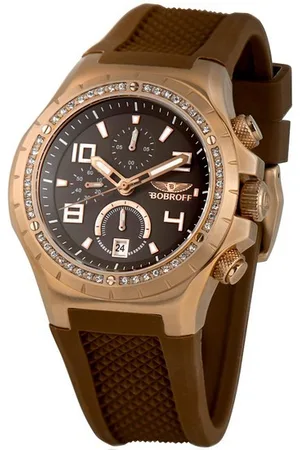 BOBROFF Unisex Horloge Kwarts Roze Goud