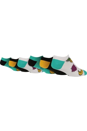 Wild Feet 6 Paar Multipack Heren Grappige Trainersokken | Lage Sneakers Sokken - Fruit