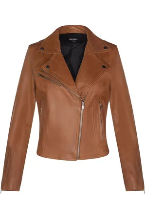 Infinity Dames klassiek leren Brando bikerjack-Loughton