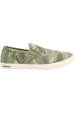 Seavees Baja Saltwash Heren Groene Plimsolls